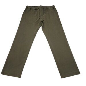 Banana Republic Womens Green Slim Tapered Fit Pants Elastic Waist Size L‎ NWT